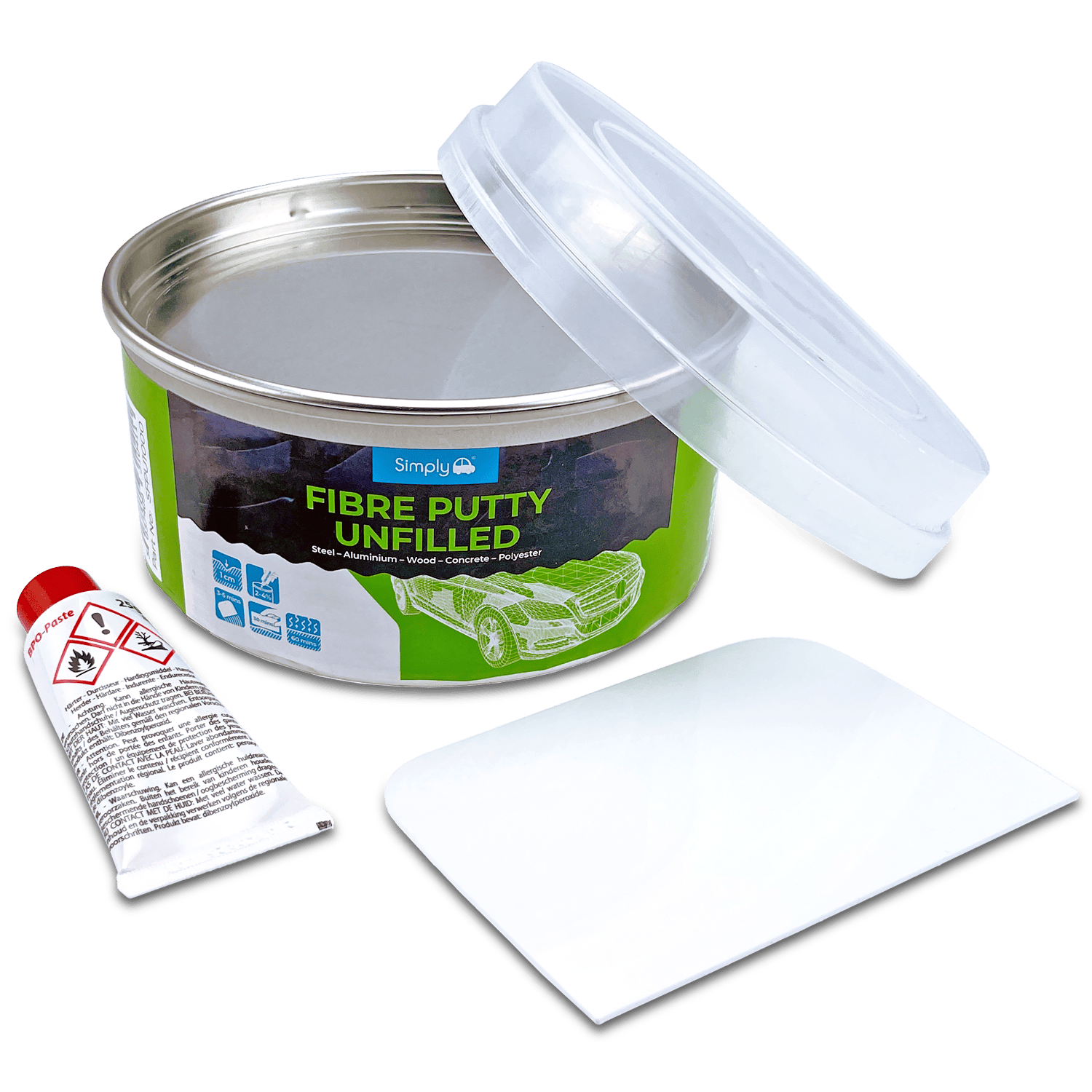 SIMPLY AUTO FIBRE PUTTY-UNFILLED (2 maten) - Afbeelding 2